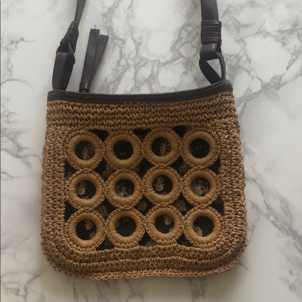 Free People Straw Cross Body Bag